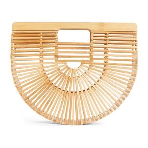 Vintga Half Moon Bamboo Bag clutch purse